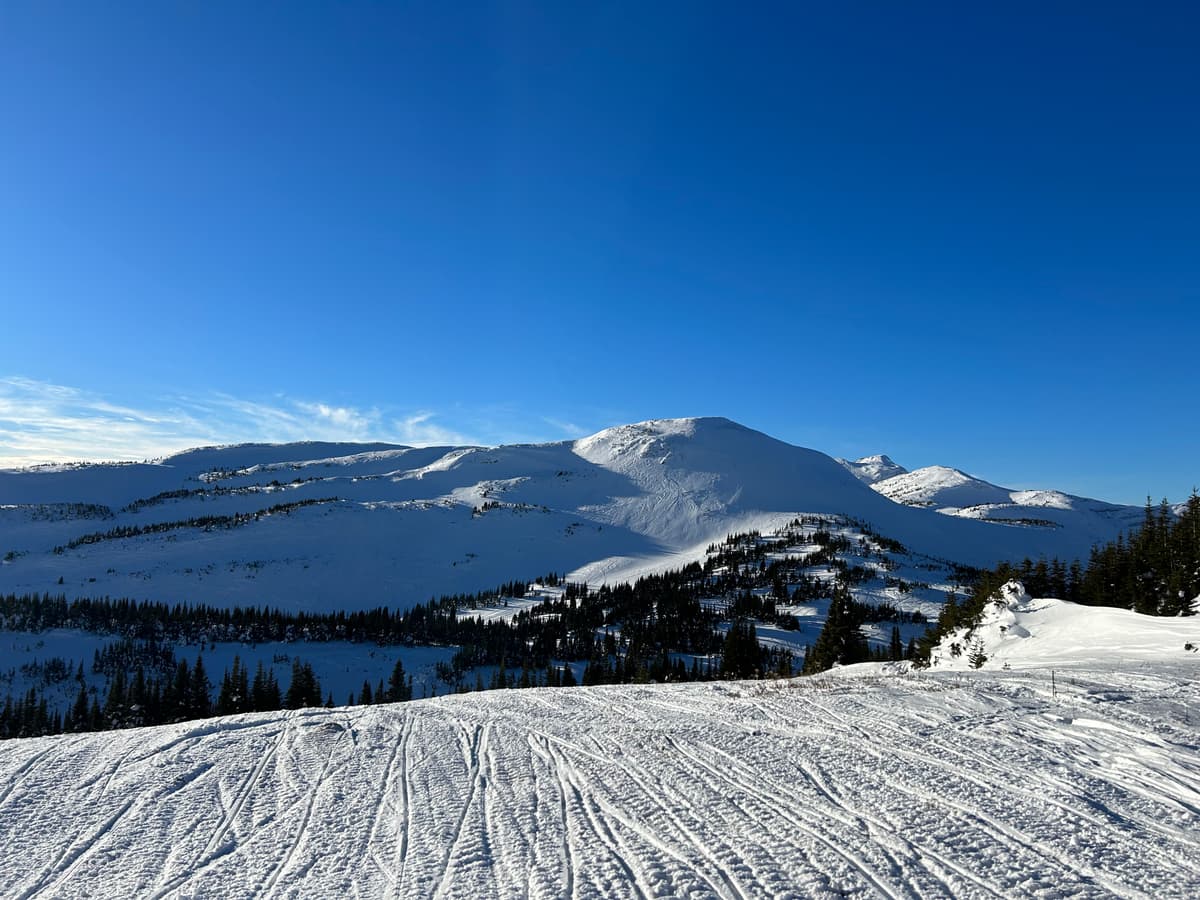 Wind scoured in spots and a little tracked 