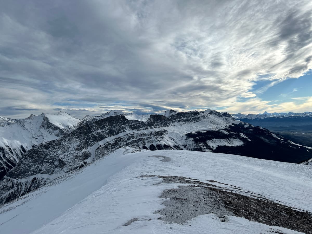 wind affected snow at all aspects near the high point (2,650m)