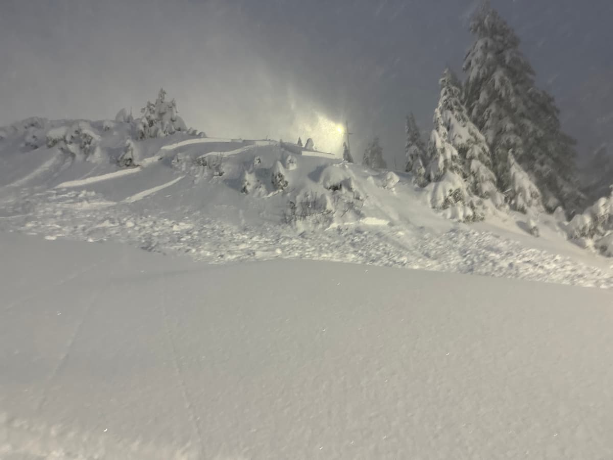 Size 1 slab avalanche failed on newly buried SH