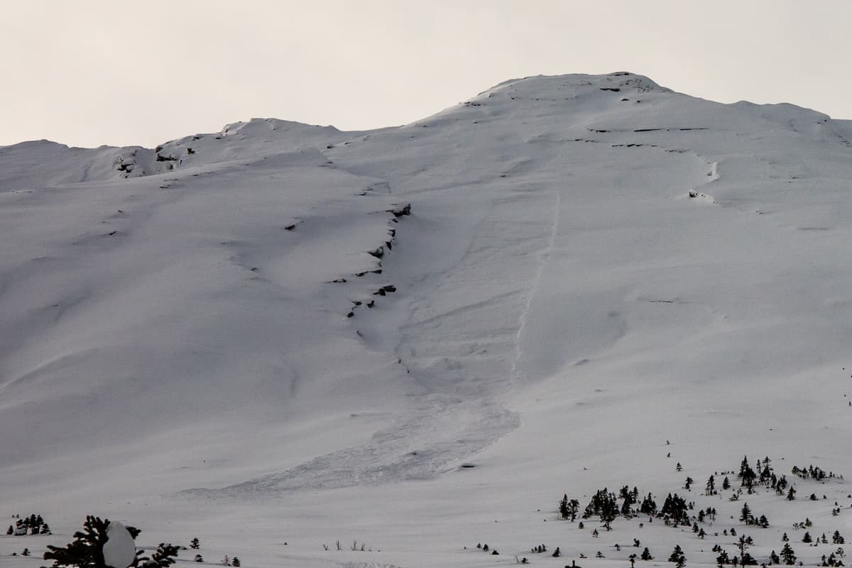 Avalanche above main path