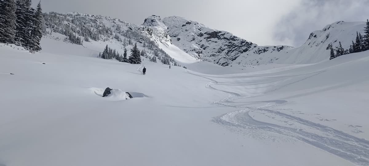 great skiing on the new snow