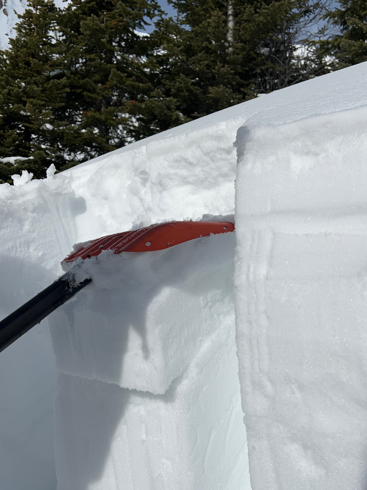 Compression test in the hard range down 35 cm on a facet layer over the crust formed Feb 3.