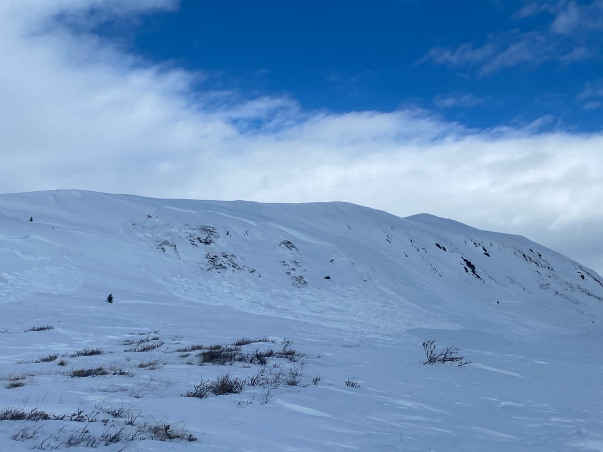 Remote triggers on steep, rocky SE aspect.