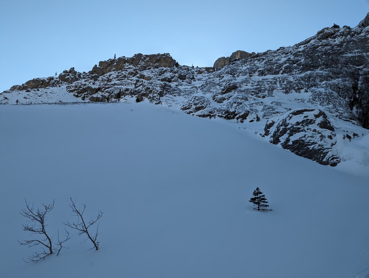 Left of the approach ice
