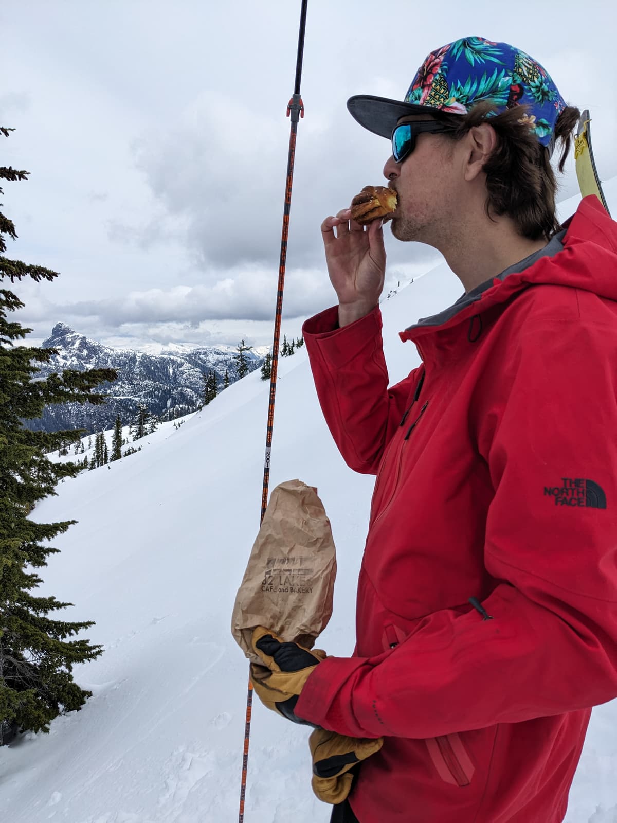 Our snow pit digging efforts were powered by 32 lakes bakery today