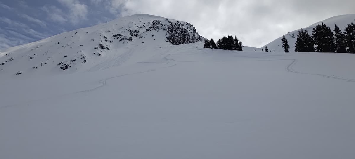 Great snow on the northern aspects, still light and fun