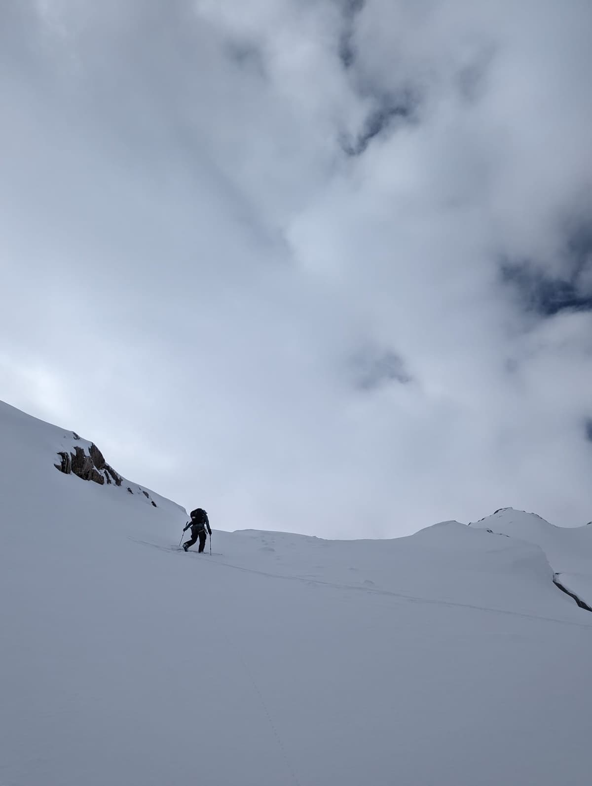 Good skiing with 20 cm over a crust at 2200m
