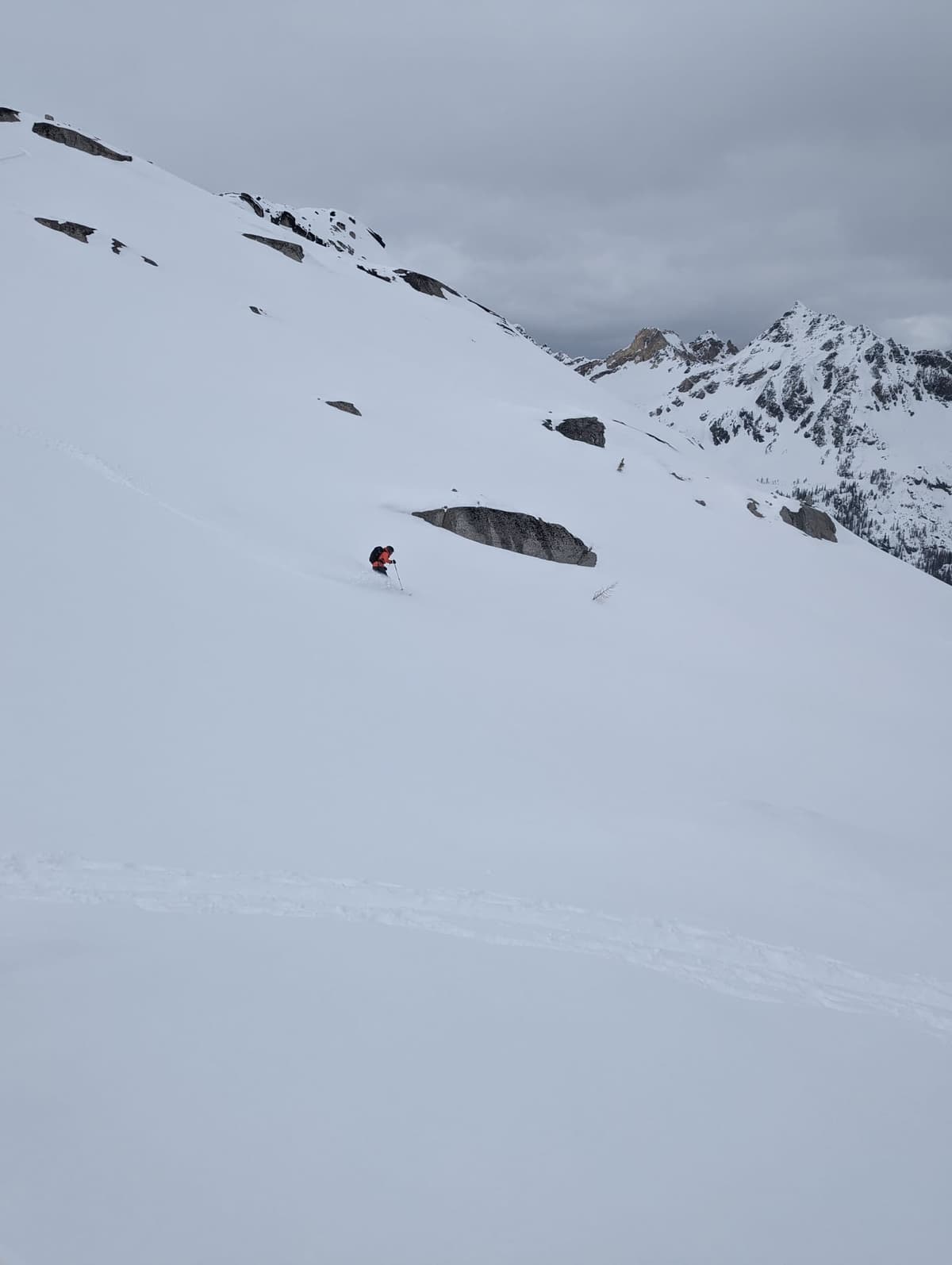Good skiing with 20 cm over a crust at 2200m