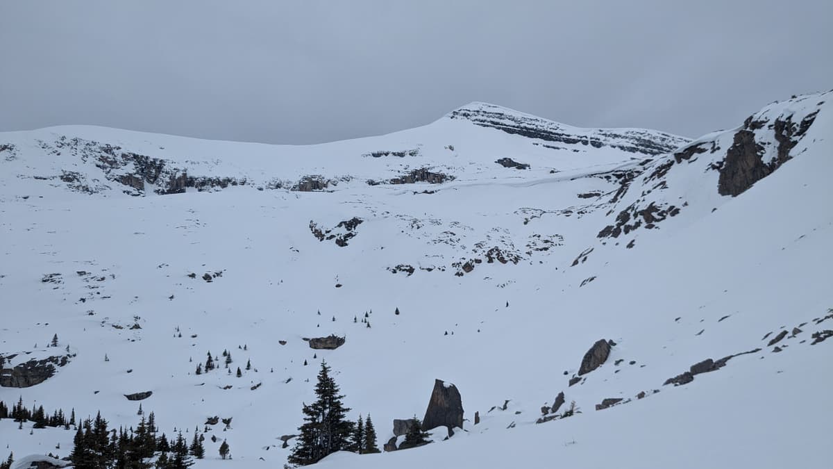 Crux slope to head towards Andromache Noseeum Col