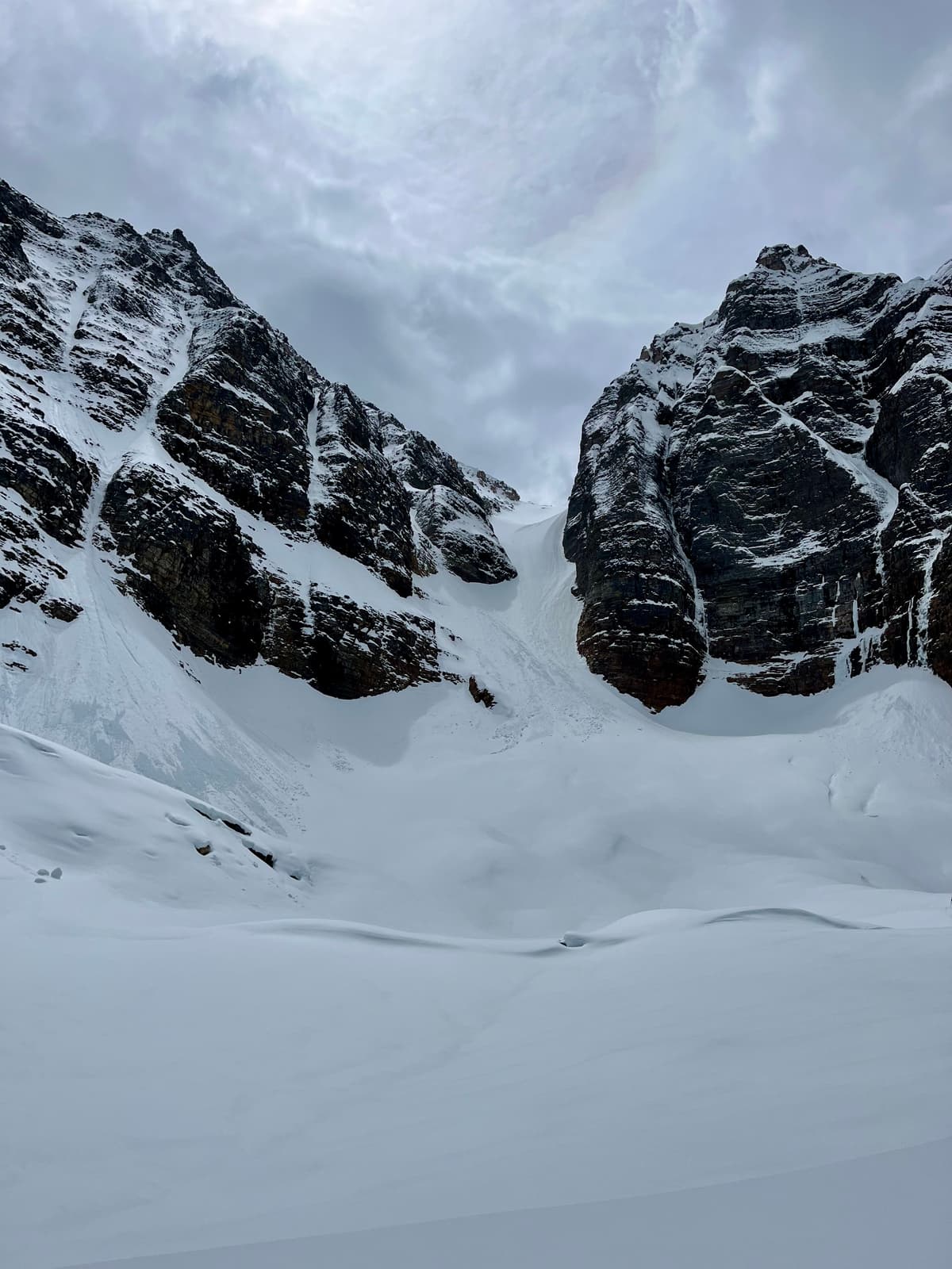 Bell couloir - some debris