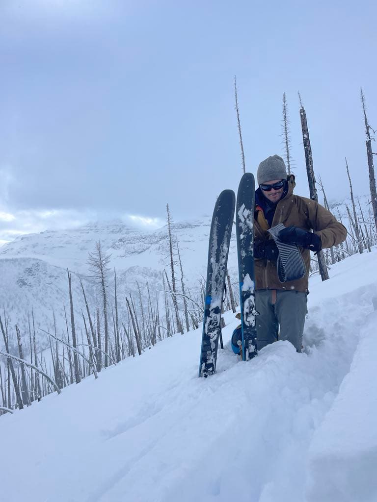 Above knee-deep just below the ridge