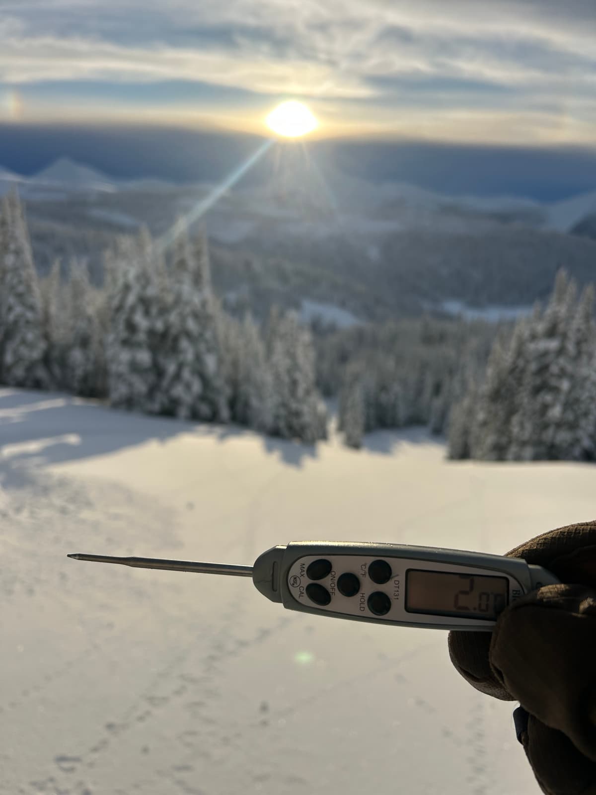 Temps got a little warm in the afternoon at 1600m