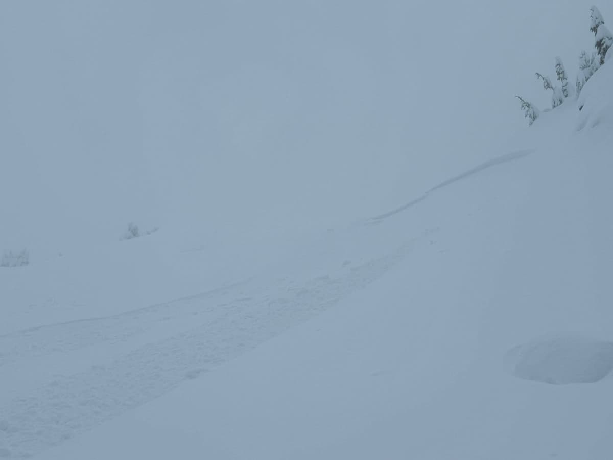Skiing Triggered Slide