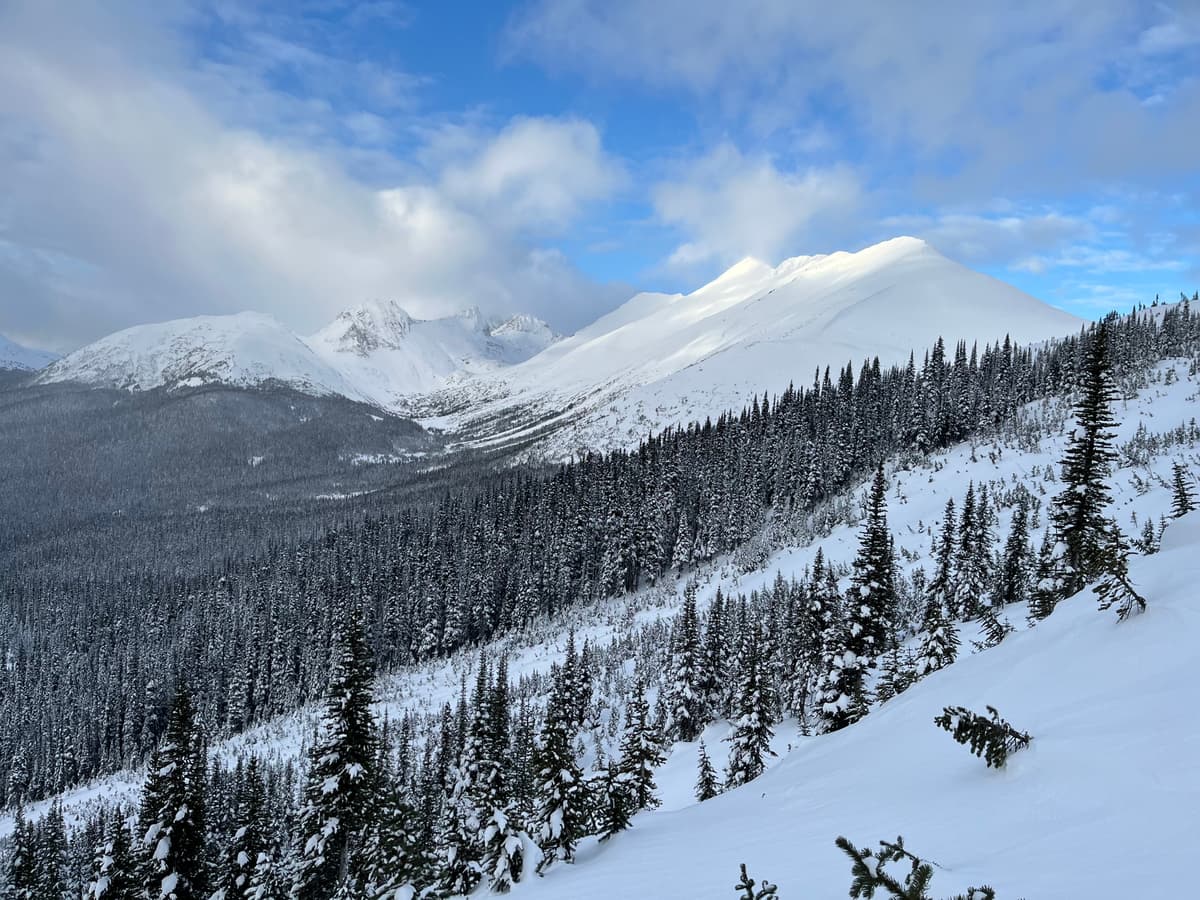 Wind scour and slab formation on Blunt Mtn