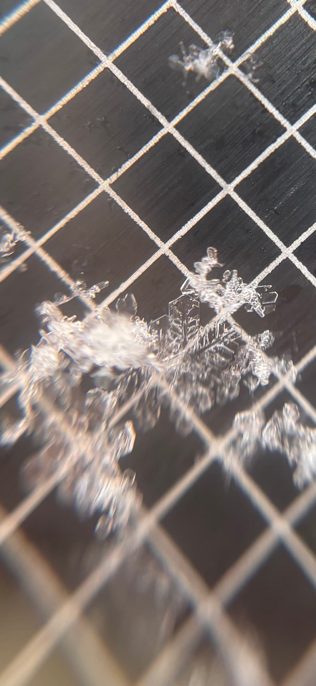Faceted surface snow