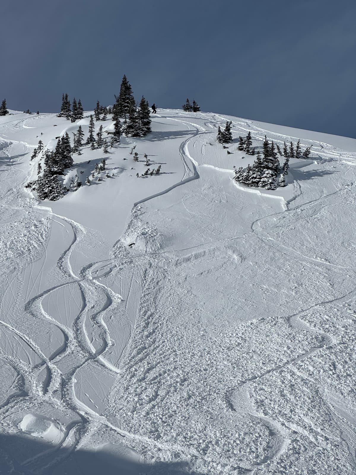 Slope after skier triggered slides