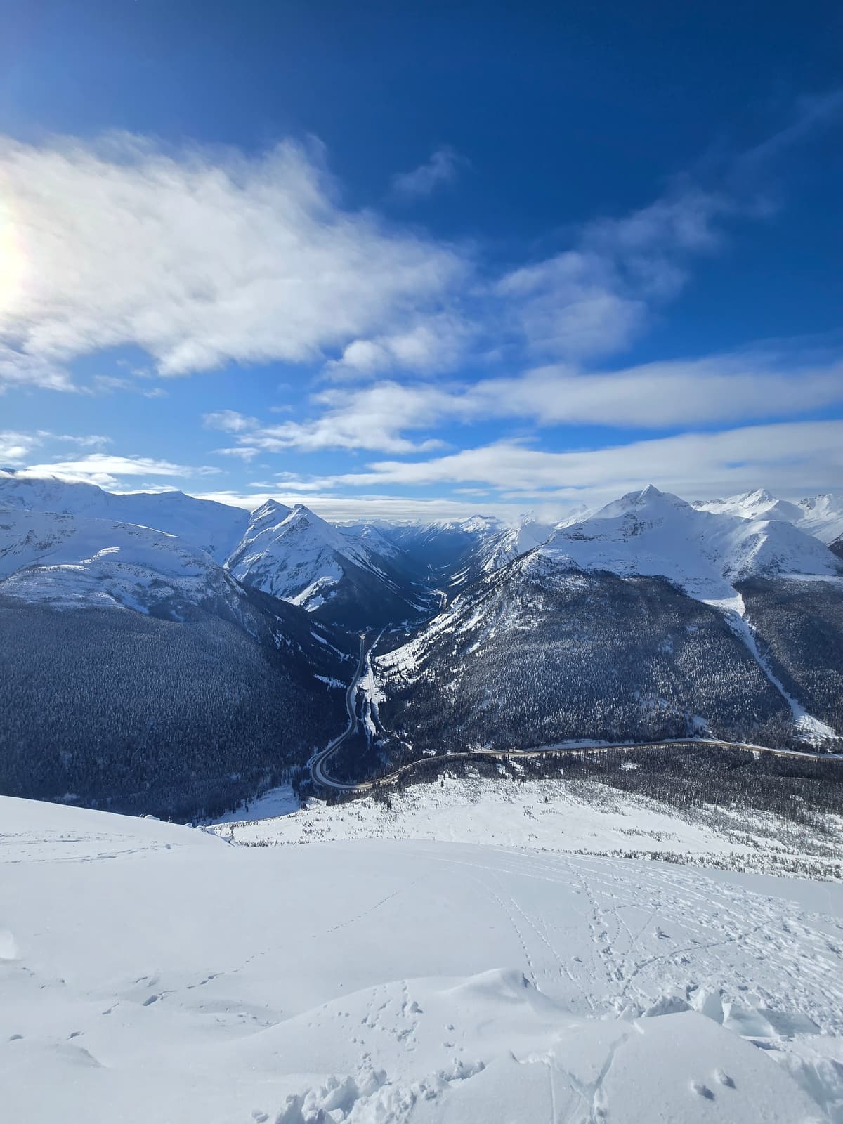 Kicked some snow down towards the convexity. 