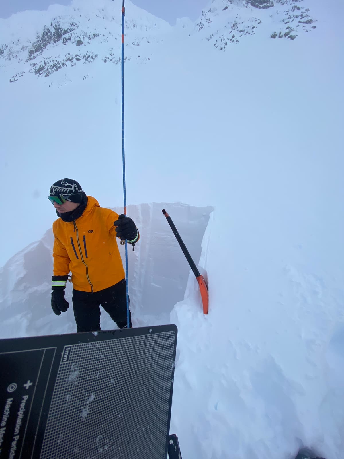 Visiting avalanche forecaster Jesse Percival has really got the tour. 