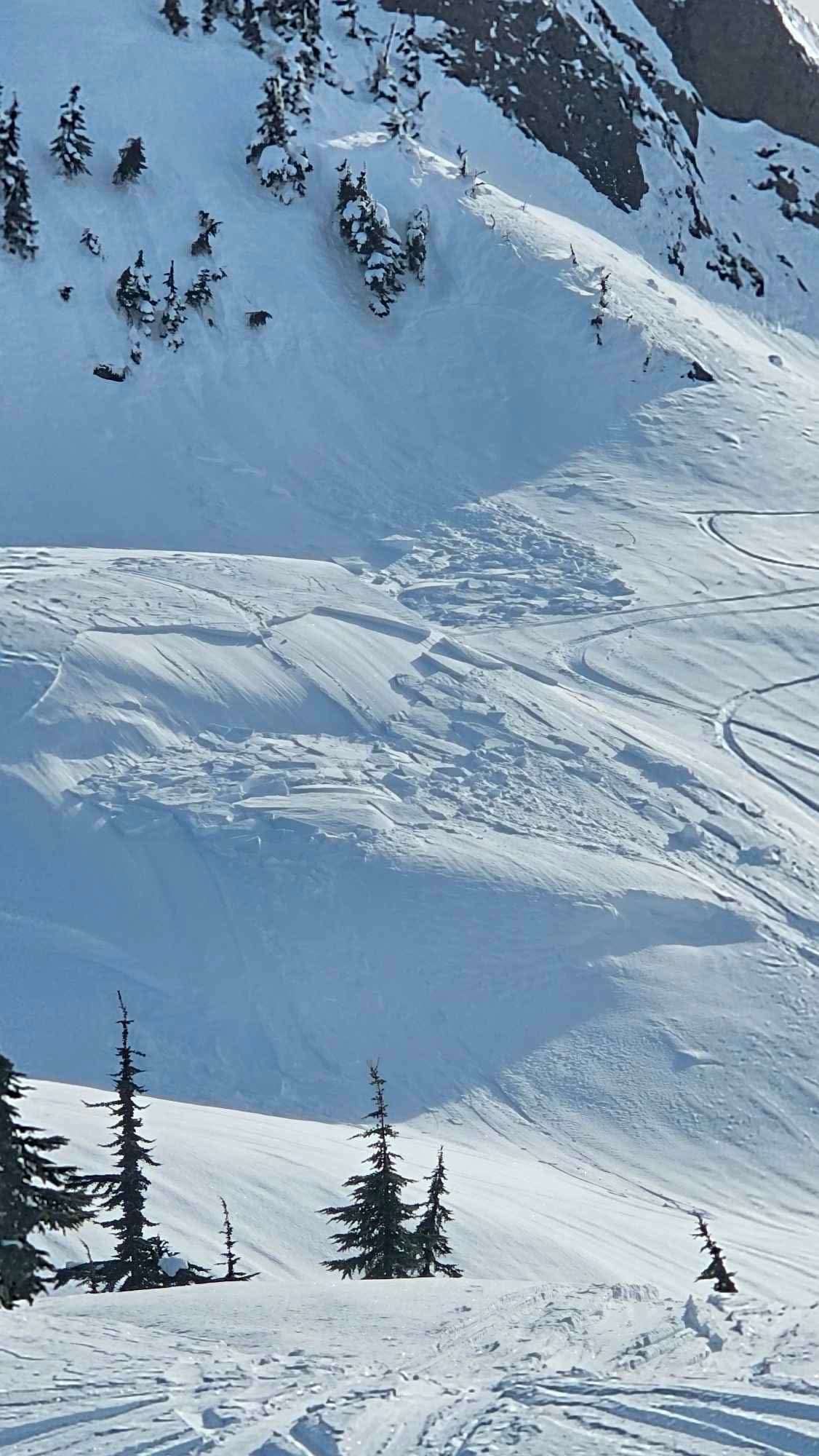 Ski cut on a convex roll produced similar results to the accidental earlier in the day. 