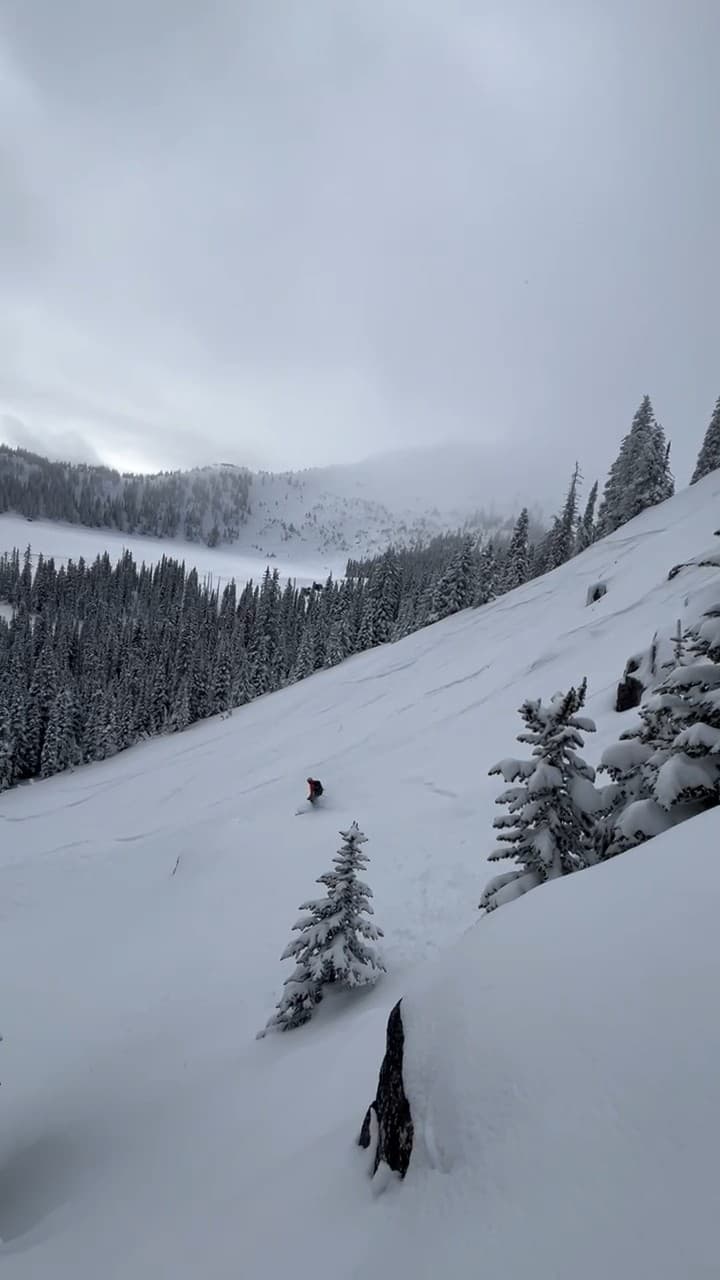 Not the greatest angle but experienced some small loose dry slides on steeper terrain.