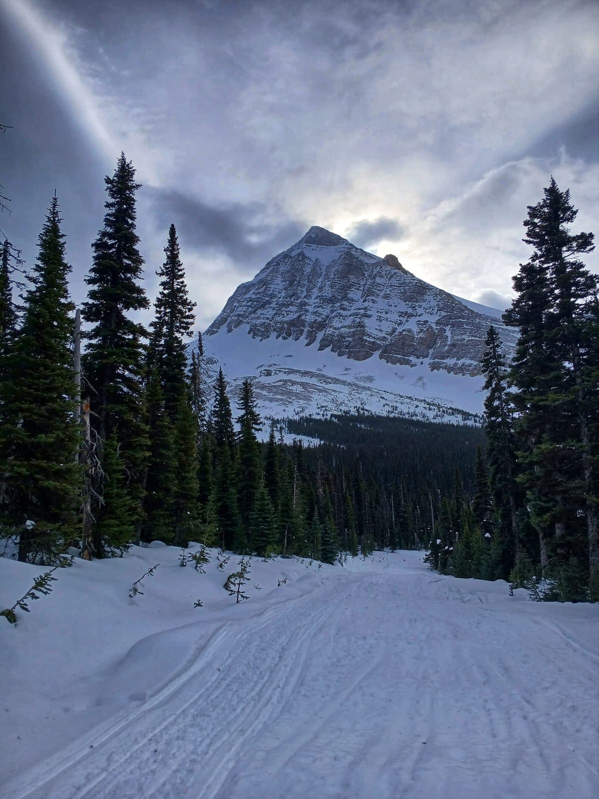 Snow blowing off Alpine ridge crests
