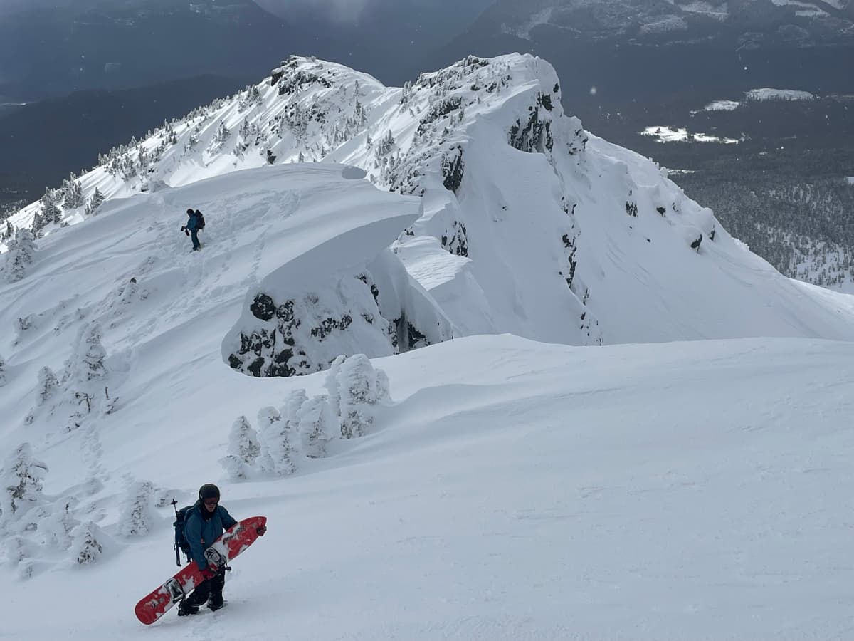 Large Cornice Fell from the Ridge