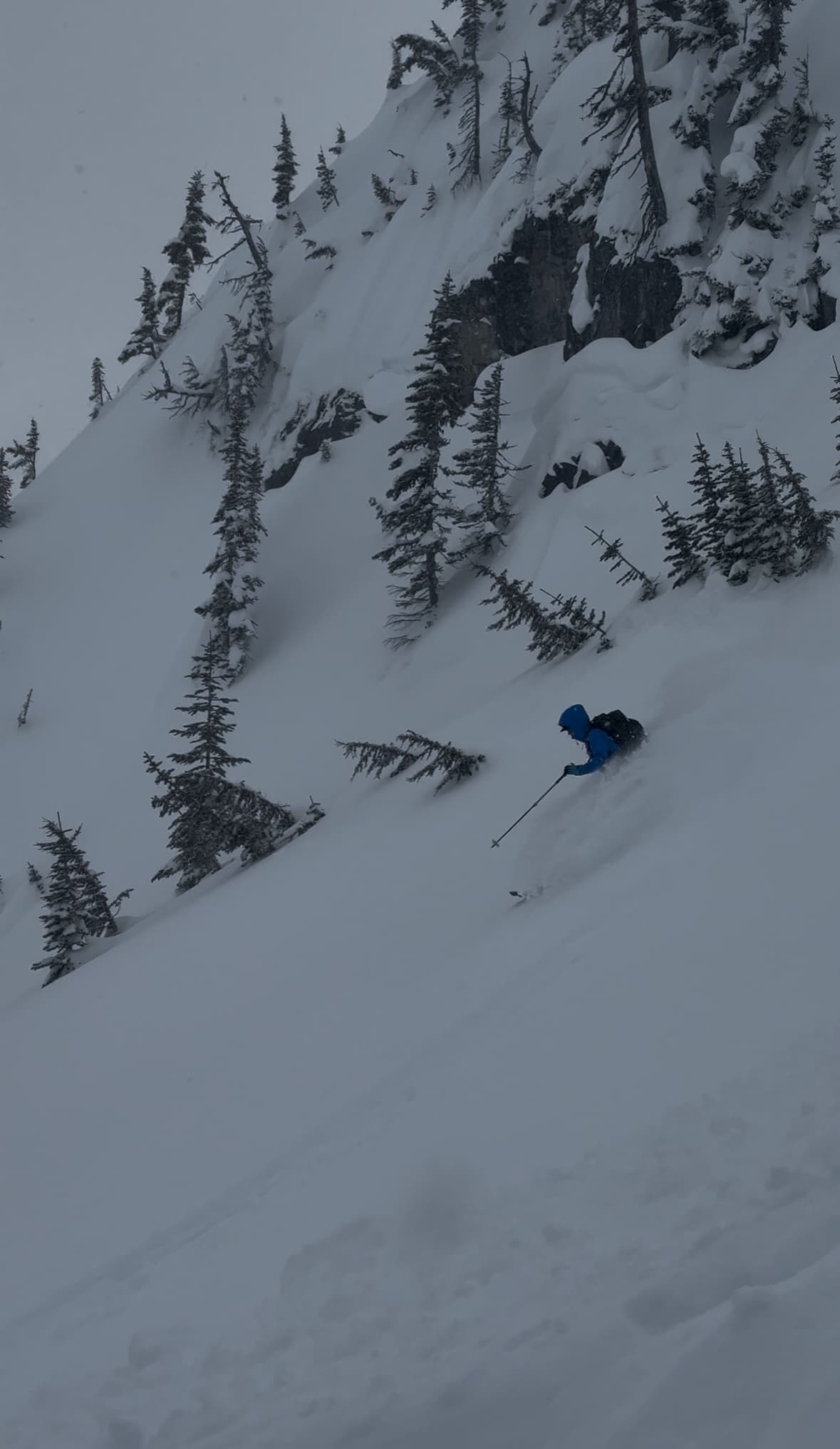 awesome storm skiing...