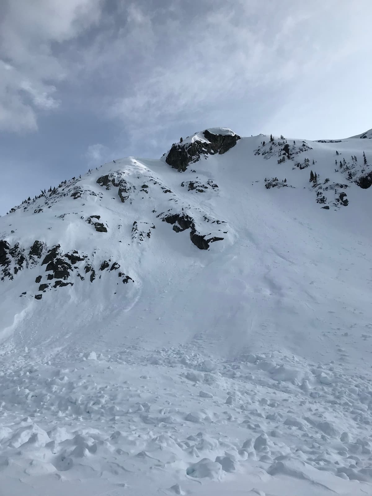 N slopes above the exit bench