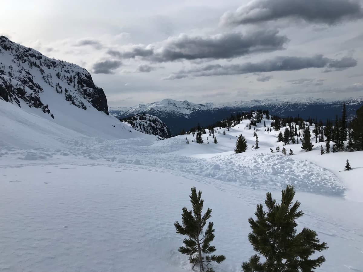 Debris flows on the exit bench