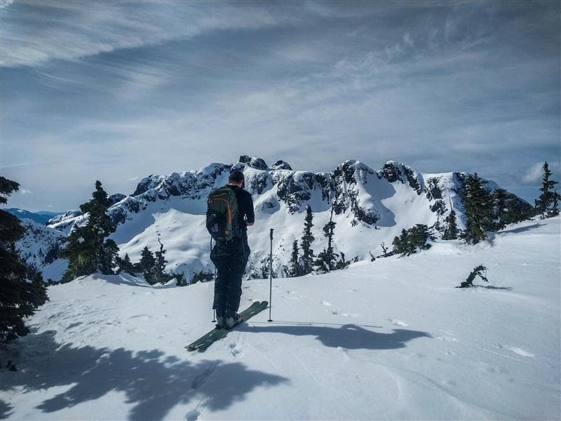 Looking SW towards Mt Arrowsmith & the Pillar.