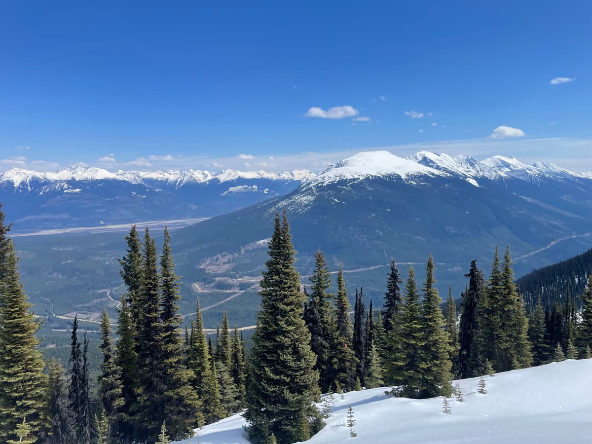 Looking across the valley to Canoe mountain 