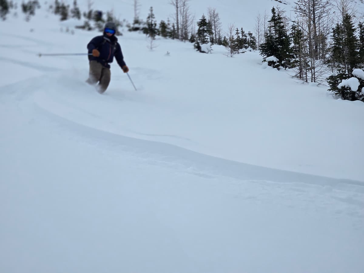 Creamy boot deep snow