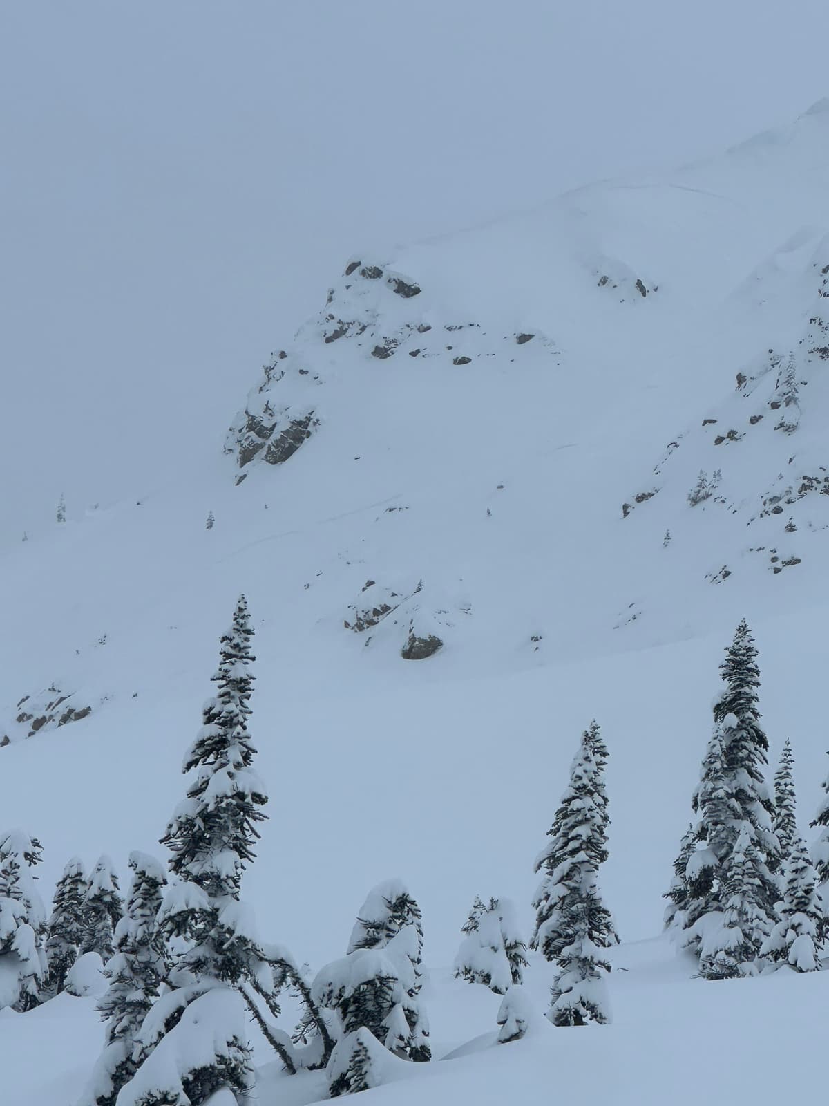 We observed a couple size 1 natural wind slabs in Morning bowl.