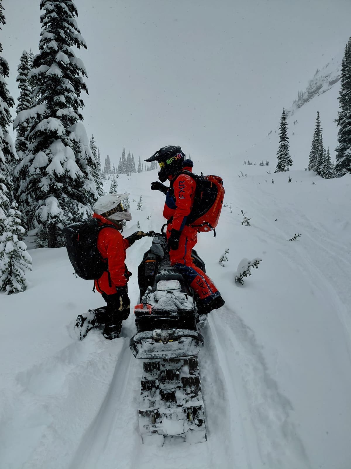 We stopped often to check in about what we were seeing and where we wanted to go based on the avalanche hazard. 