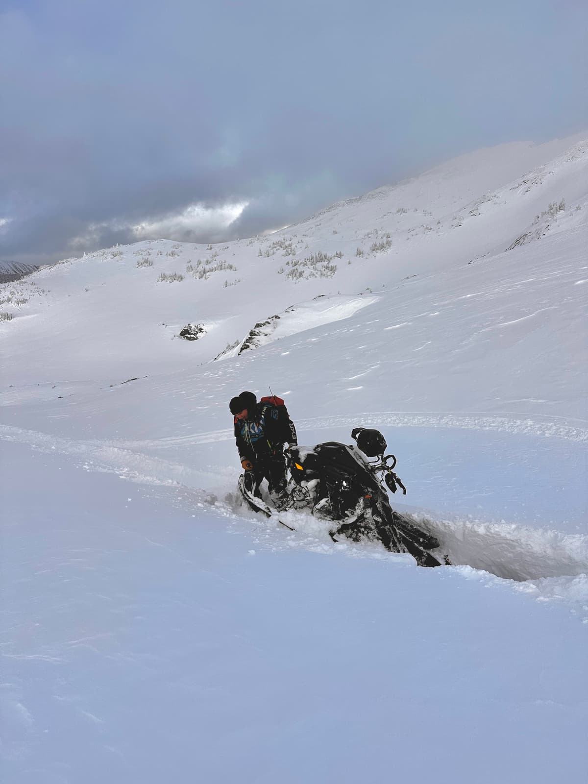 Wind slabs are soft and deep in some places. We didn't see much for signs of instability like shooting cracks, but talking to others they are mostly seeing them in the alpinbe right below ridgeline. 