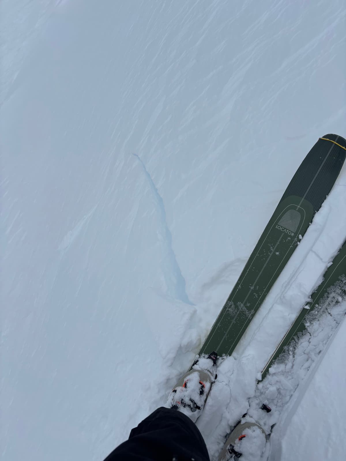 Small pockets of stubborn wind slab cracking underfoot on the way up. 