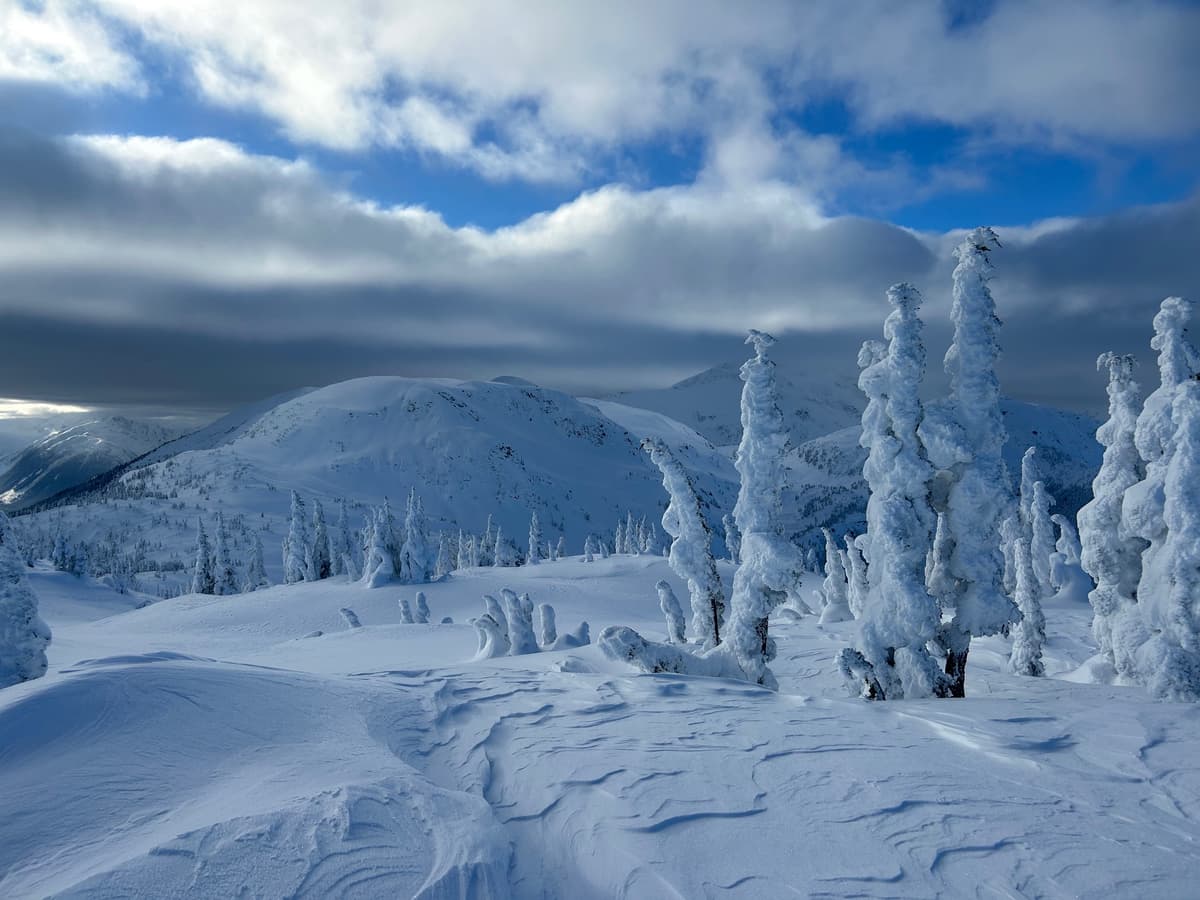 Photo from above Anderson Cabin looking southwest on Dec 25