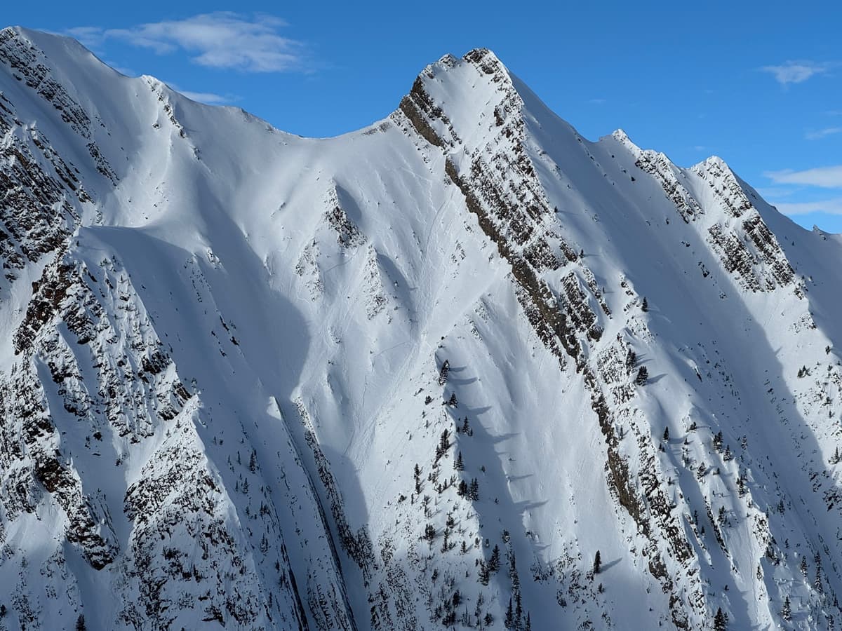 smaller windslabs out of steeper terrain