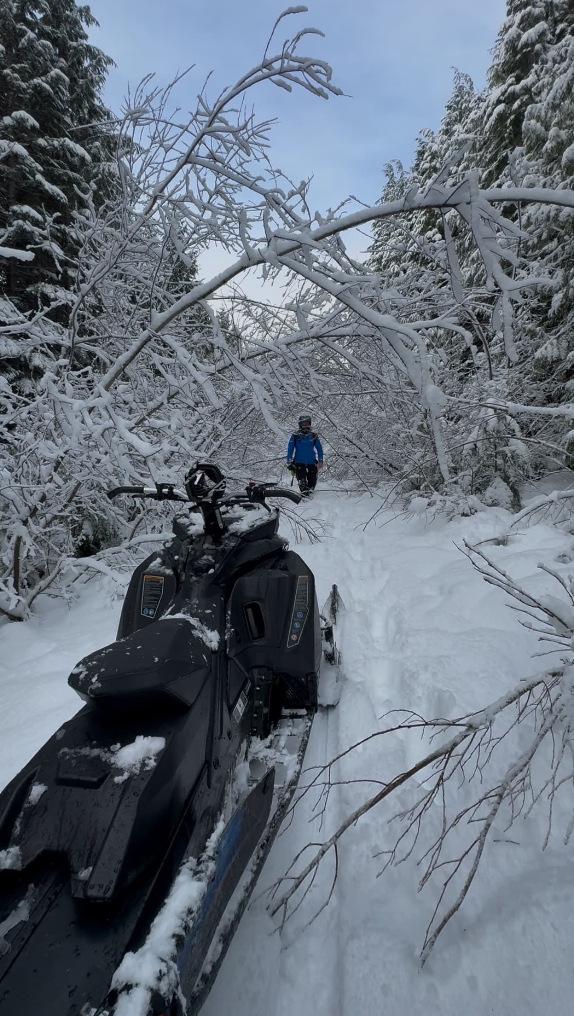 A bit of work was needed to make the road passable.