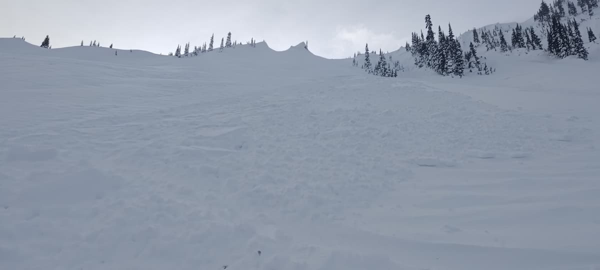 Wind slab slide path