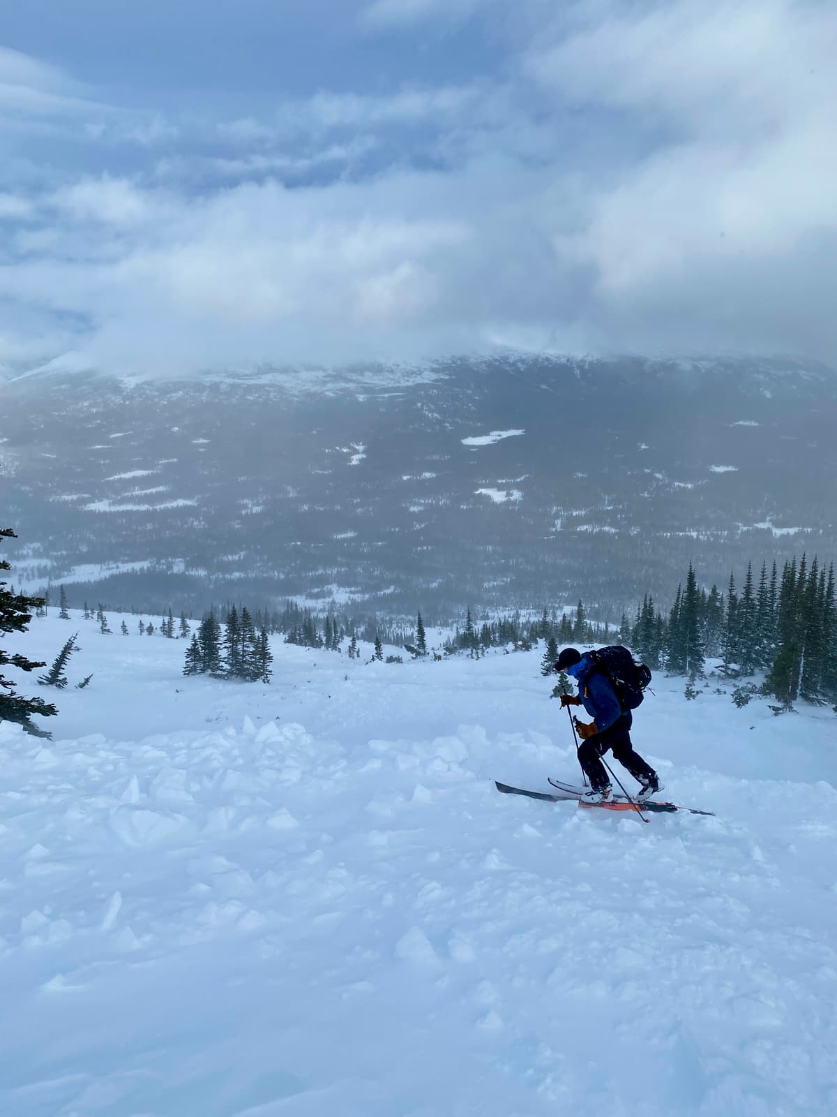 Debris in the runout of a large size 3 that started in the alpine.