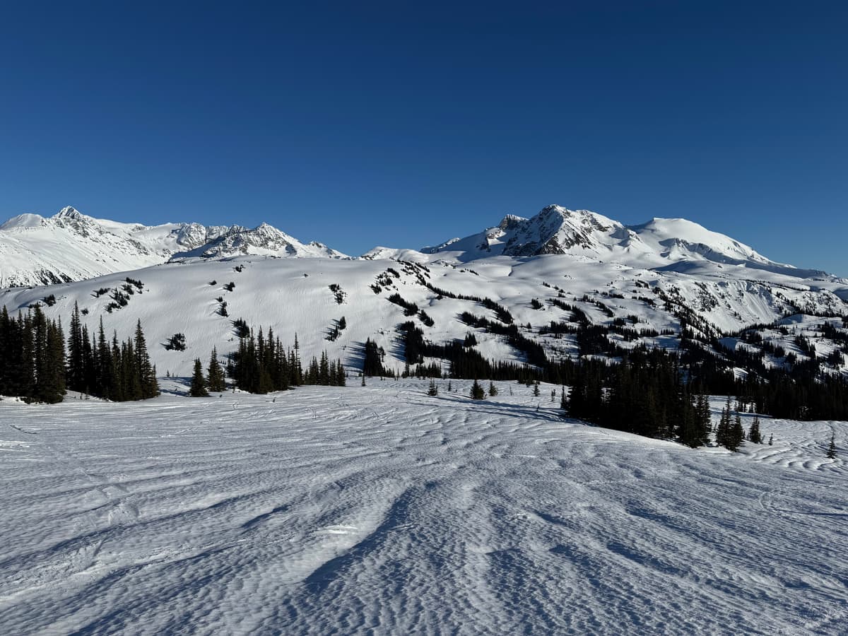 Up track to Oboe also covered in runnels