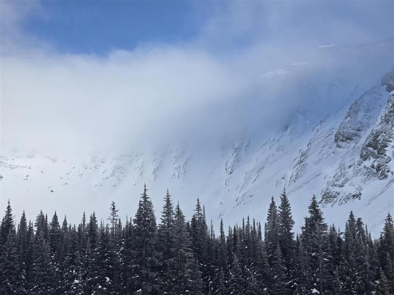 Breaks in the clouds and snow allowed us to get some eyes up high.