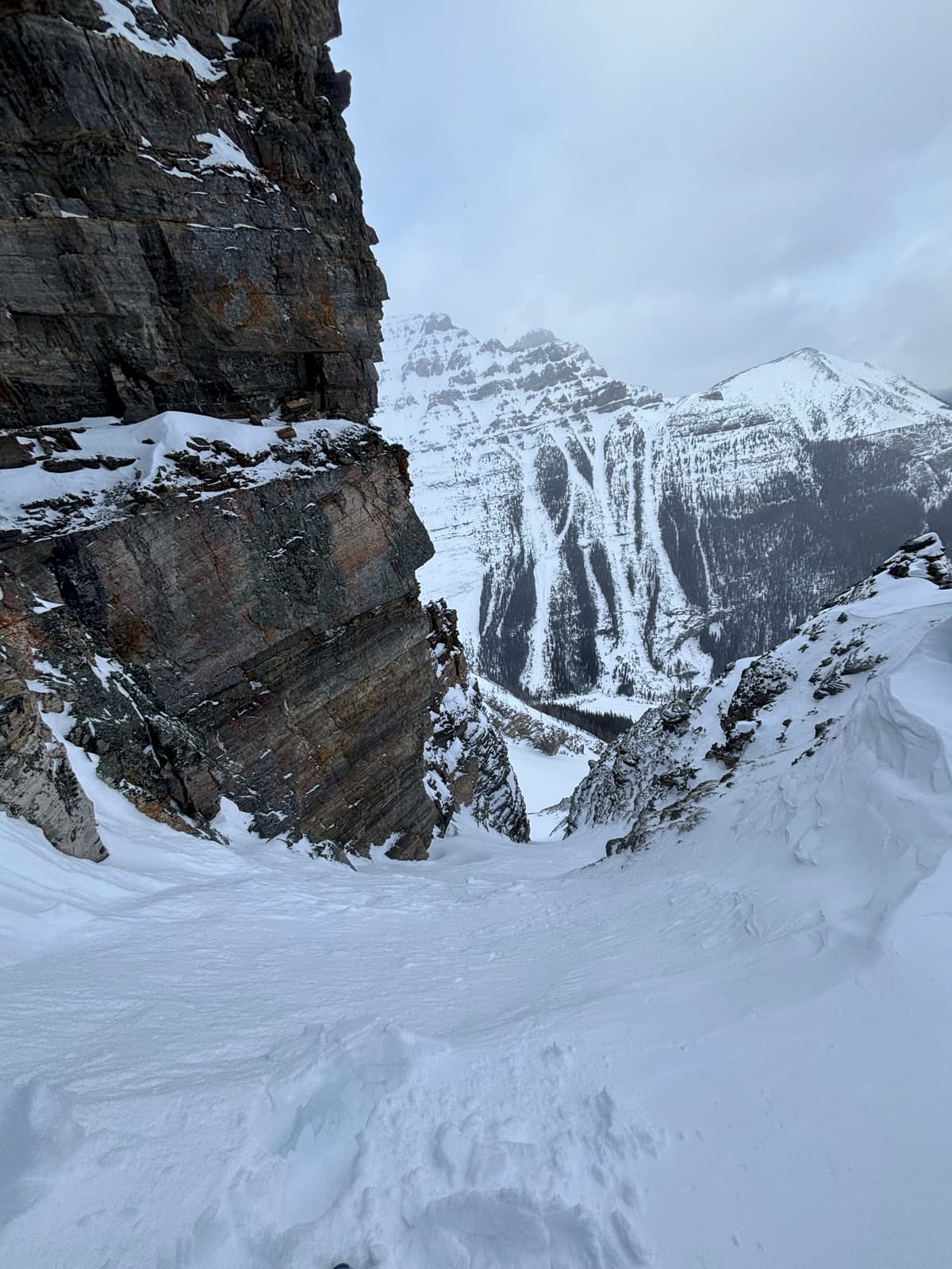 Top of the Couloir (clearly been skied recently)