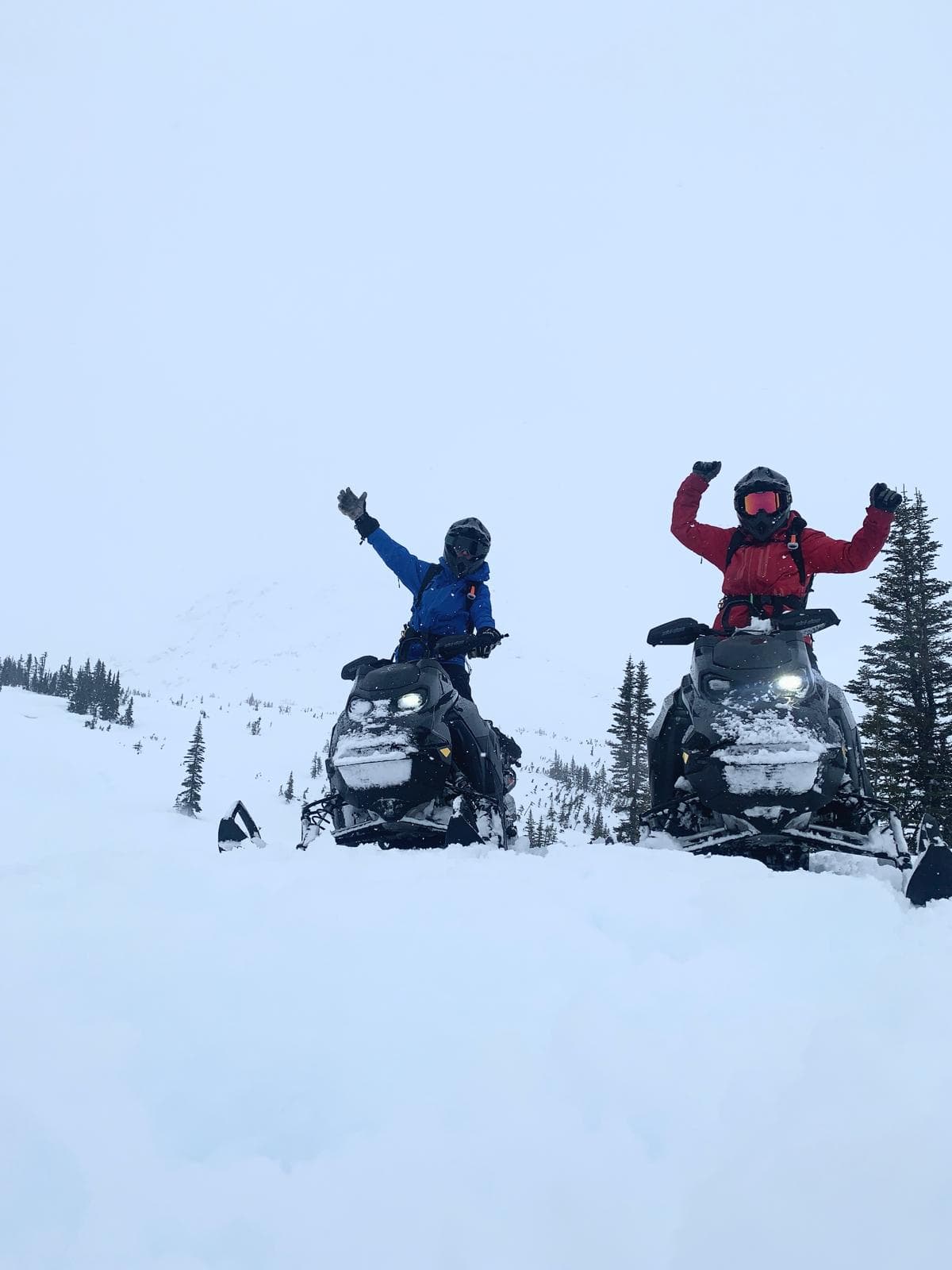 Having fun in the whiteout