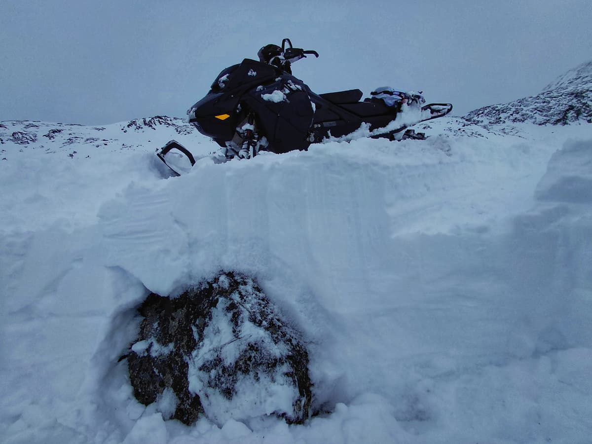 Example of a hidden thin spot, where December Facets are only 50 cm deep