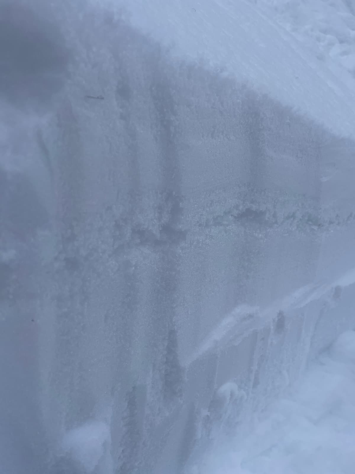 This is a nice picture of some layers in the snow. 