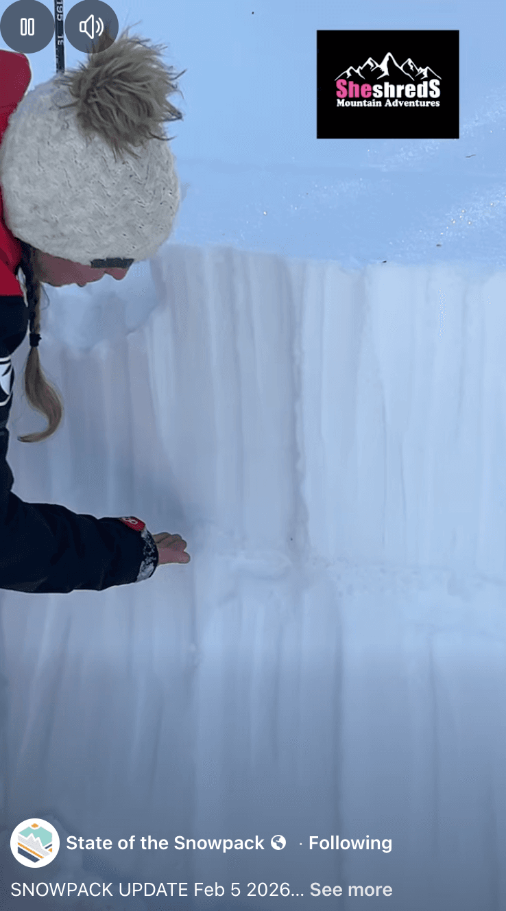 visit state of the snowpack's recent post for more details - https://www.facebook.com/share/v/18b2RGzzWT/