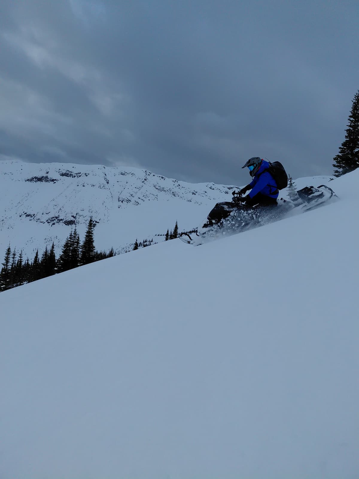 Fun snow in sheltered Treeline features 