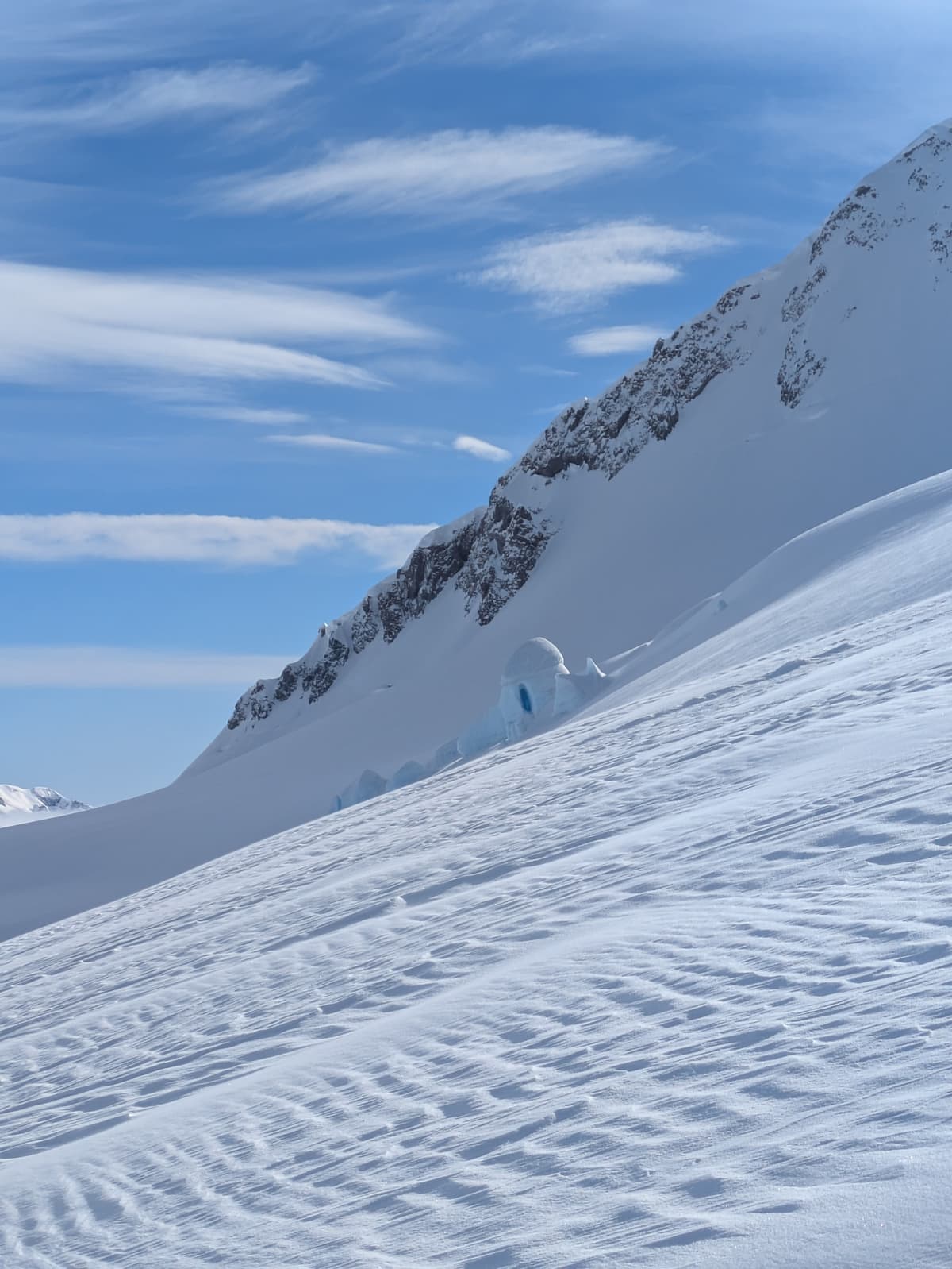 Strangely unique ice feature on the warren glacier 